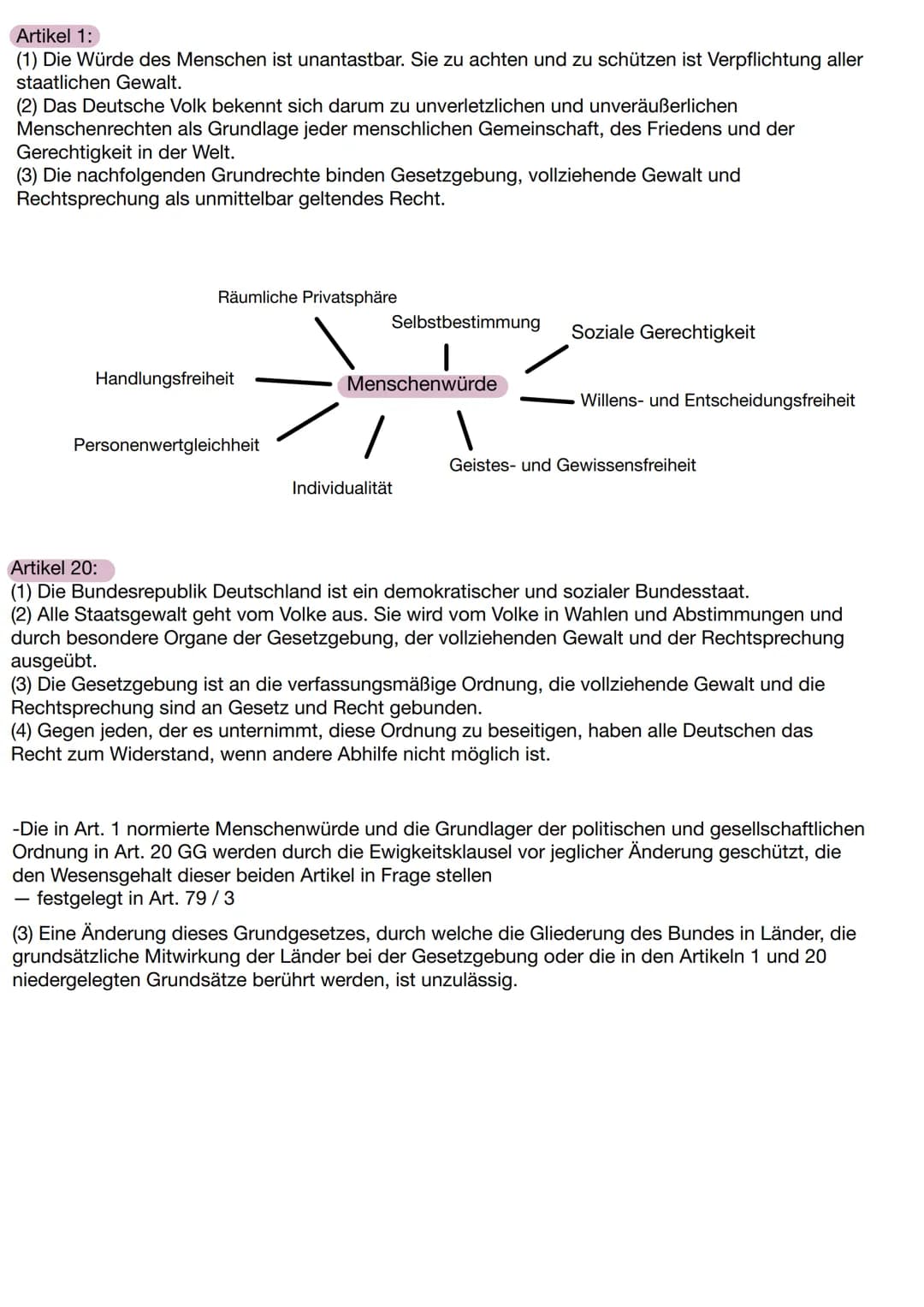 Q1.1 Verlassung und Verfassungswirklicheit
Grundrechte
Die Verfassung:
-Verfassung bildet das normative Regelwerk für die realen Bedingungen