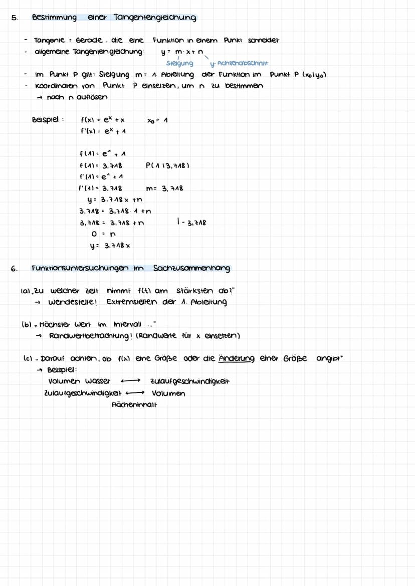 2. KLAUSUR
1. Die e-Funktion und ihre Eigenschaften
2.
- Die Basis e heißt Eulersche zani
-e = 2,71828
Besonderheit f(x) = f'(x) und f(x)= F