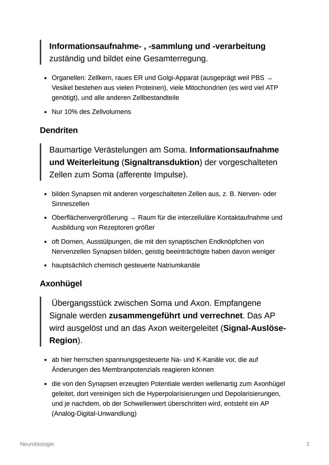 Neurobiologie
Aufbau und Organisation des Nervensystems
Zentrales Nervensystem (ZNS): Gehirn und Rückenmark
Peripheres Nervensystem (PNS): a