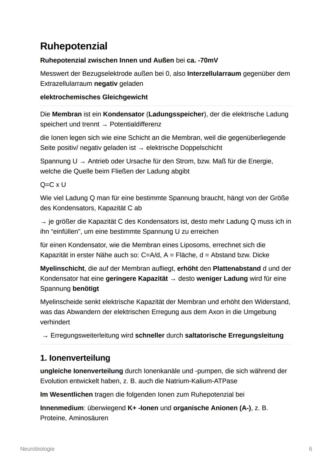 Neurobiologie
Aufbau und Organisation des Nervensystems
Zentrales Nervensystem (ZNS): Gehirn und Rückenmark
Peripheres Nervensystem (PNS): a