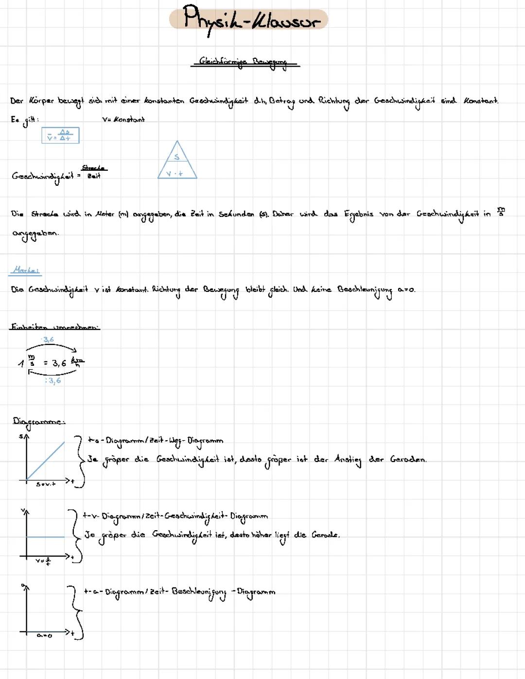 Gleichförmige Bewegung 