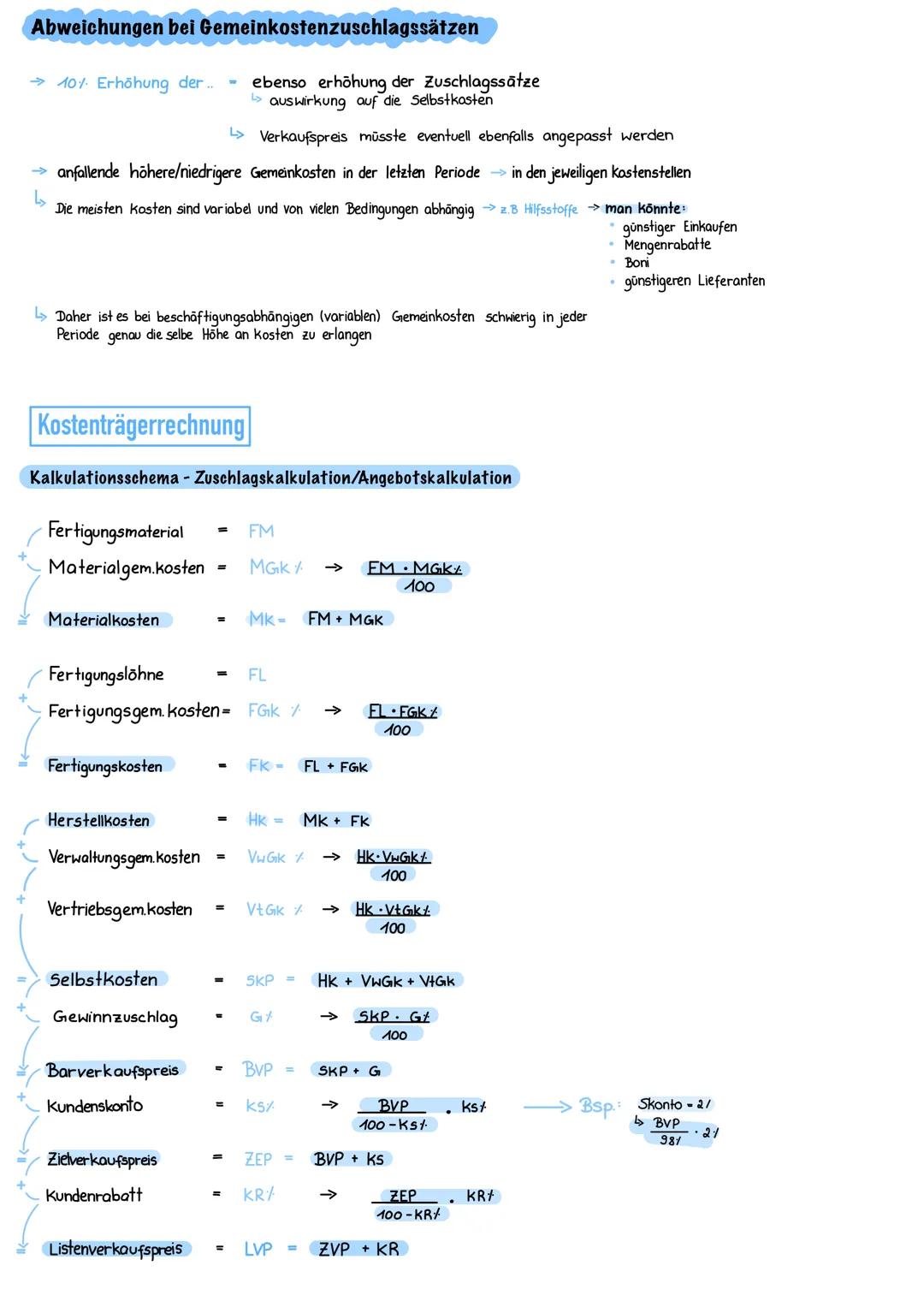 Vollkostenrechnung
→ Grundprinzip/zweck: Die Vollkostenrechnung hat zum Ziel, sämtliche im Unternehmen anfallende
kosten auf die kostenträge