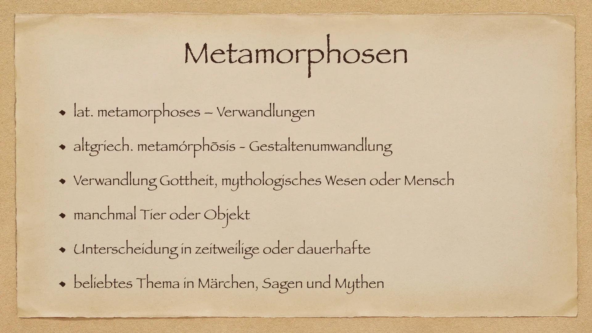 Ovid,s
Metamorphosen
Stefano und Philipp Themen:

• Allgemeines über Ovid

• Was sind Metamorphosen

• Themen Für Metamorphosen

• Die Metam