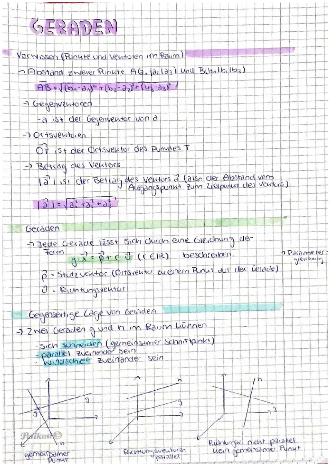 Vektorgeometrie Zusammenfassung: Wichtige Themen einfach erklärt