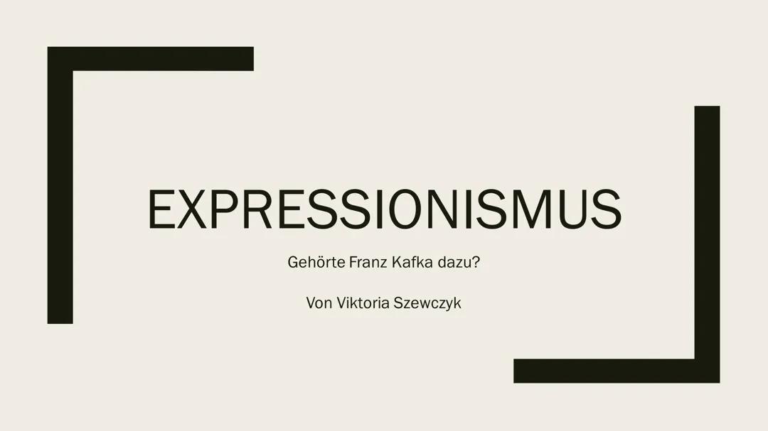 Expressionismus in der deutschen Literatur 