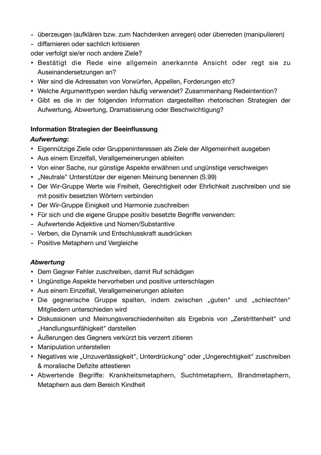 Grundlegende Aspekte
1. Redesituation/politisch-historischer Kontext: Ort, Zeit, Medium, weltanschaulich-
ideologischer Hintergrund
2. Redei