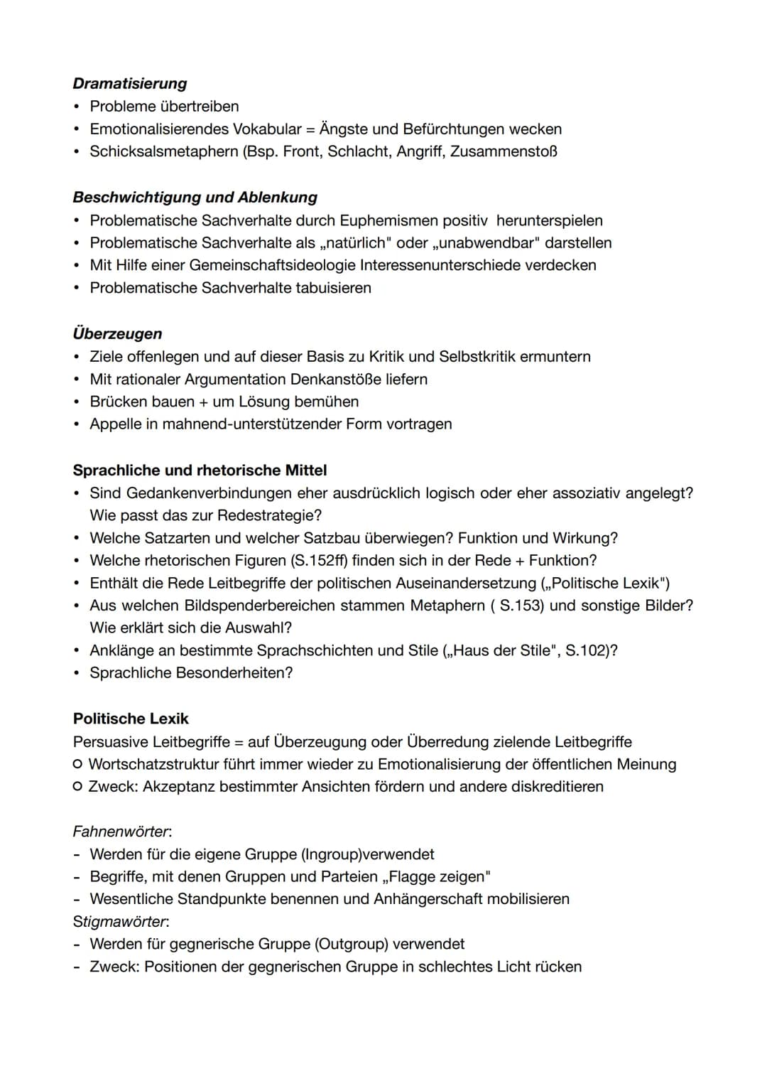 Grundlegende Aspekte
1. Redesituation/politisch-historischer Kontext: Ort, Zeit, Medium, weltanschaulich-
ideologischer Hintergrund
2. Redei