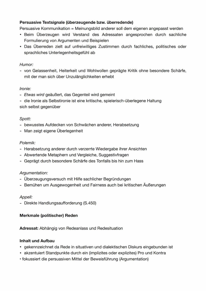 Grundlegende Aspekte
1. Redesituation/politisch-historischer Kontext: Ort, Zeit, Medium, weltanschaulich-
ideologischer Hintergrund
2. Redei