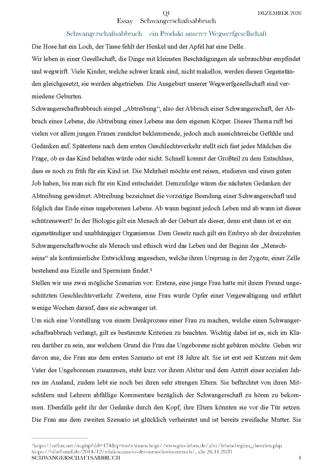 Schwangerschaftsabbruch: Dilemma, Ethik und Pro-Contra Argumente