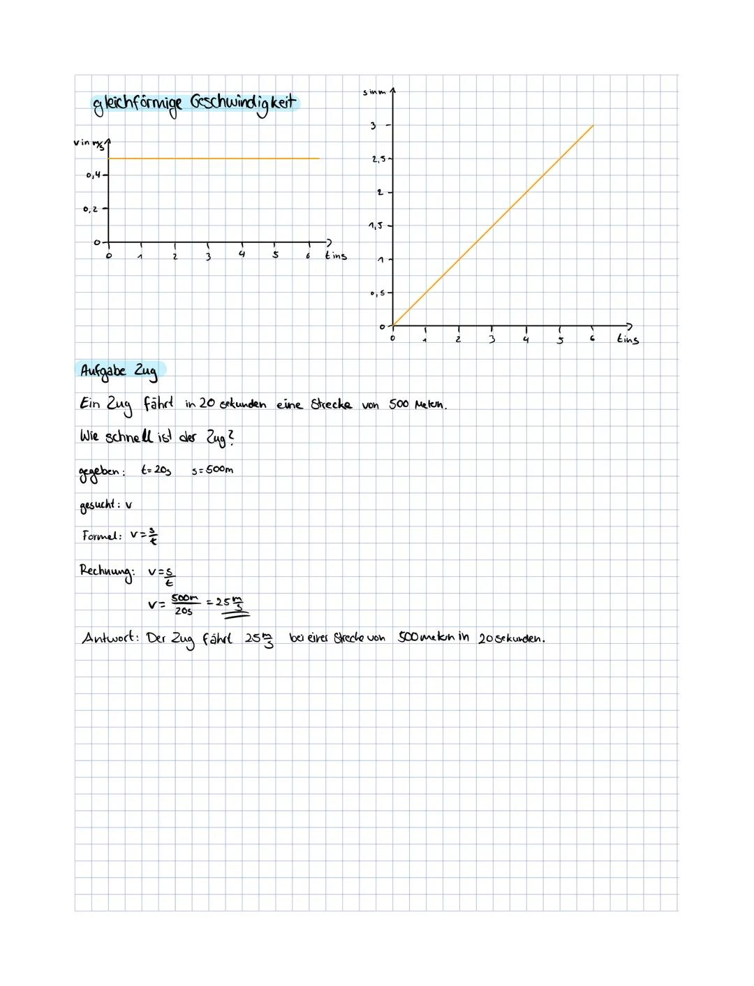 ——
SKRIPT
Gleichförmige Geschwindigkeit
physikalische Größe:
Formel zeichen:
Einheit:
Gleichungen:
Pay Six
Definition:
Geschwindigkeit
V
Umr