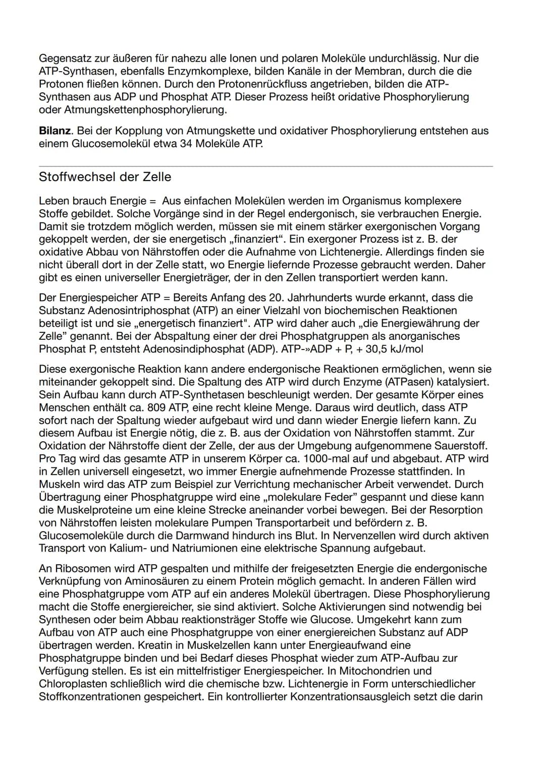 Biologie Klausur Nr.3
Abbau von Glukose in vier Teilschritten
Glykolyse - dient der
=
Energiegewinnung ohne
Sauerstoff. Durch den Abbau eine