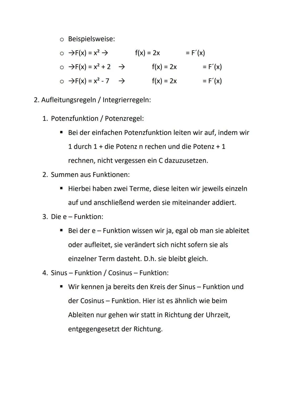 
<h2 id="wassindstammfunktionen">Was sind Stammfunktionen?</h2>
<p>Eine Stammfunktion ist eine differenzierbare Funktion F, die eine Ableitu