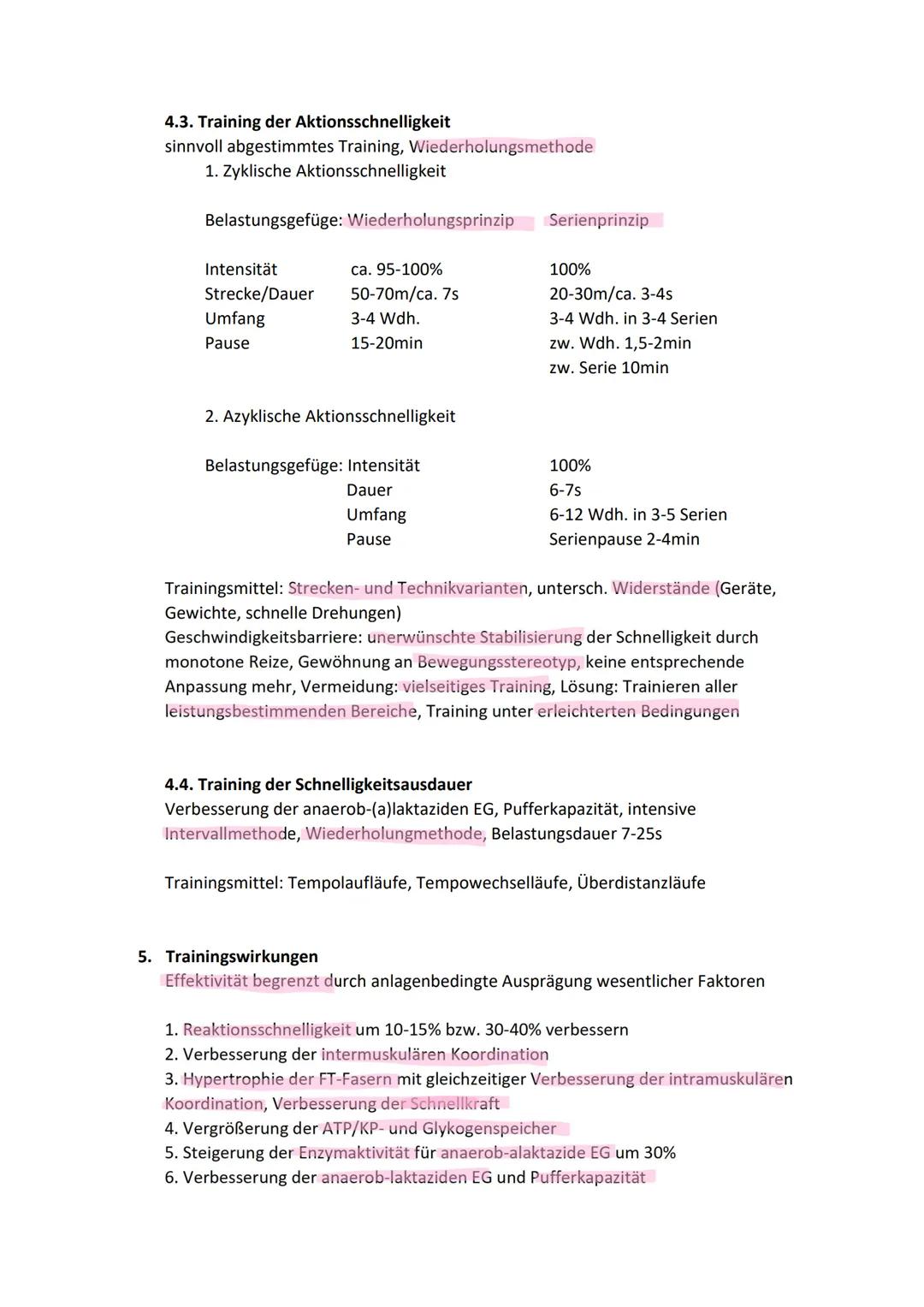 Schnelligkeit
1. Bedeutung der Schnelligkeit
Schnelligkeit ist die Fähigkeit des Nerv-Muskel-Systems, motorische Aktionen in
einem unter den