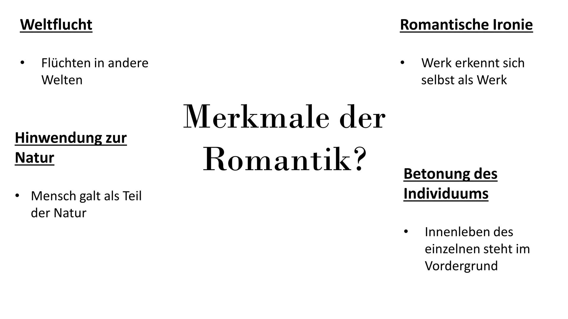 Romantik
Eine Literaturepoche voller Träumen, Fantasien und
Sehnsucht
(1795-1835)
von Melek Yakut & Vanessa Seib Gliederung
Begrifferläuteru