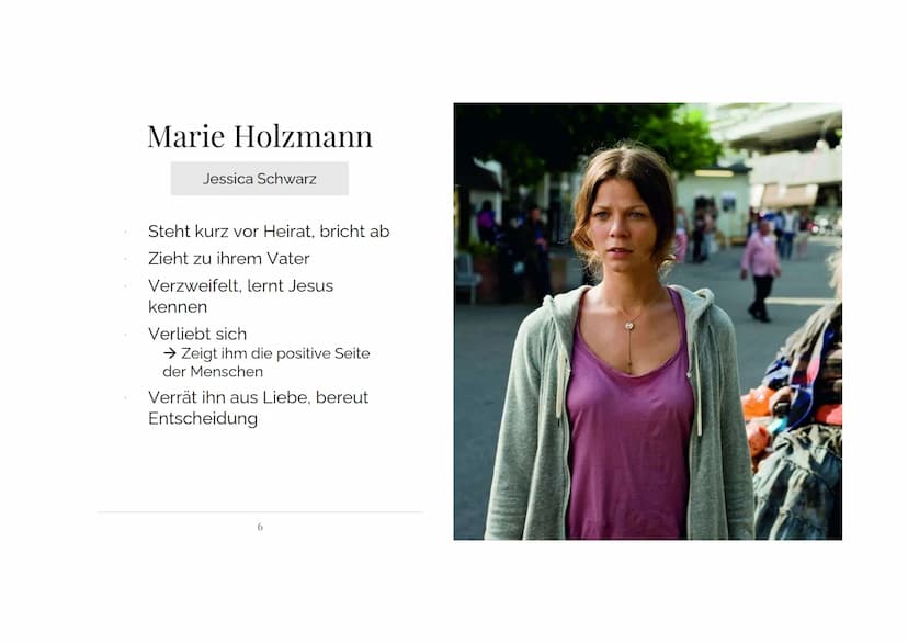 Jesus liebt mich
Ein Vortrag von Carole Delacroix und Luise Hamsch Allgemeine Informationen
Figurenvorstellung
Handlung
Darstellung Jesu
Wir