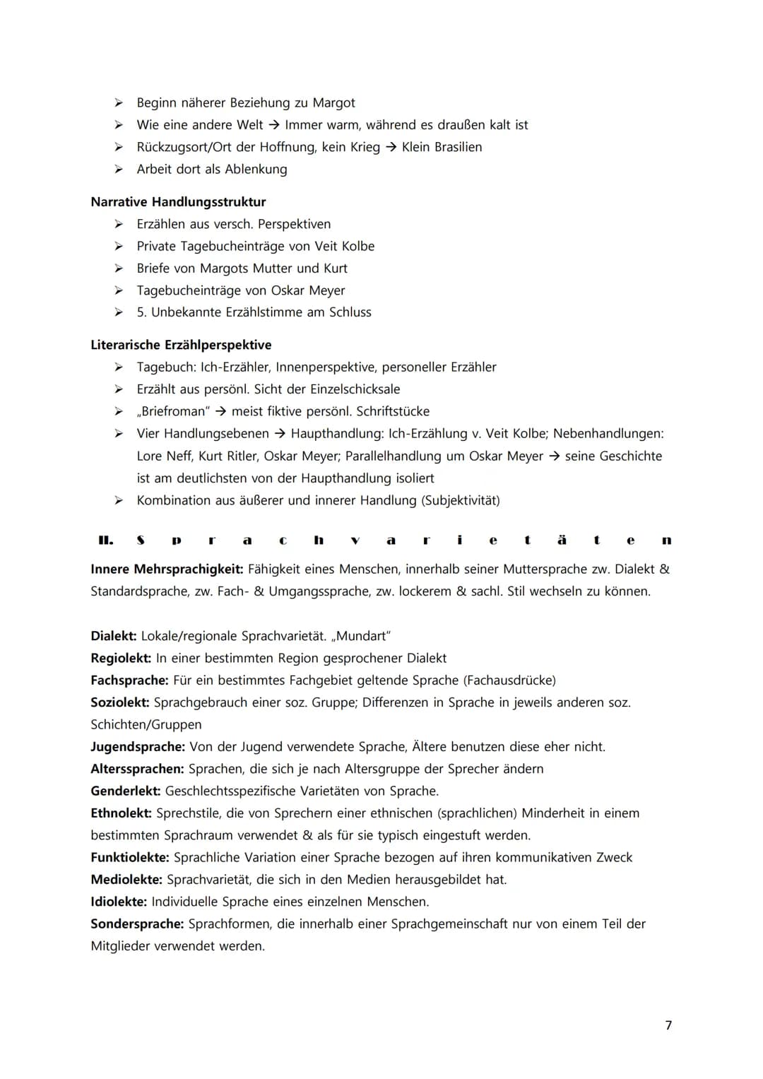 I. M
Sachtextanalyse
Sachlich/informativ im Präsens + Indirekte Rede
Einleitung (wie immer + Darstellung des Kontextes, in dem der Text ents