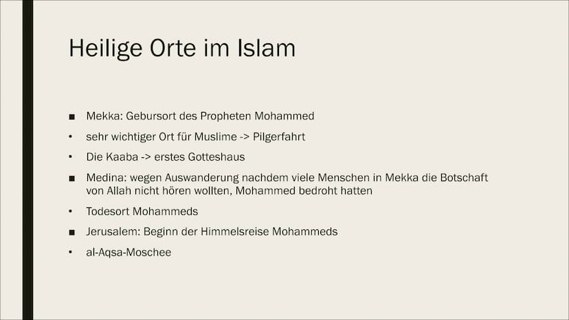 DIE GRUNDSÄTZE
DES ISLAMS Übersicht
■ Allgemeine Informationen
Der Koran
■ Die 5 Säulen des Islams + 6 Grundsätze
■ Prophet der Muslime
■ He