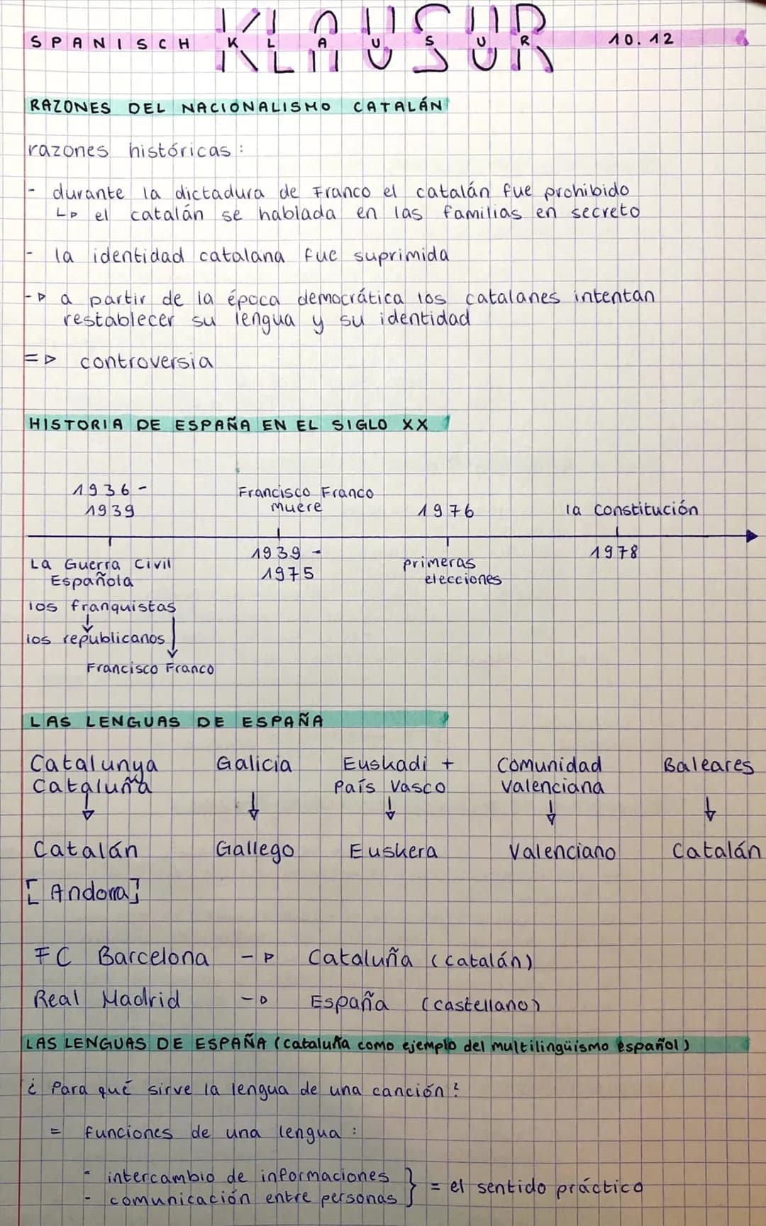 
<h2 id="razoneshistricas">Razones históricas</h2>
<p>Durante la dictadura de Franco, el catalán fue prohibido y se hablaba en las familias 