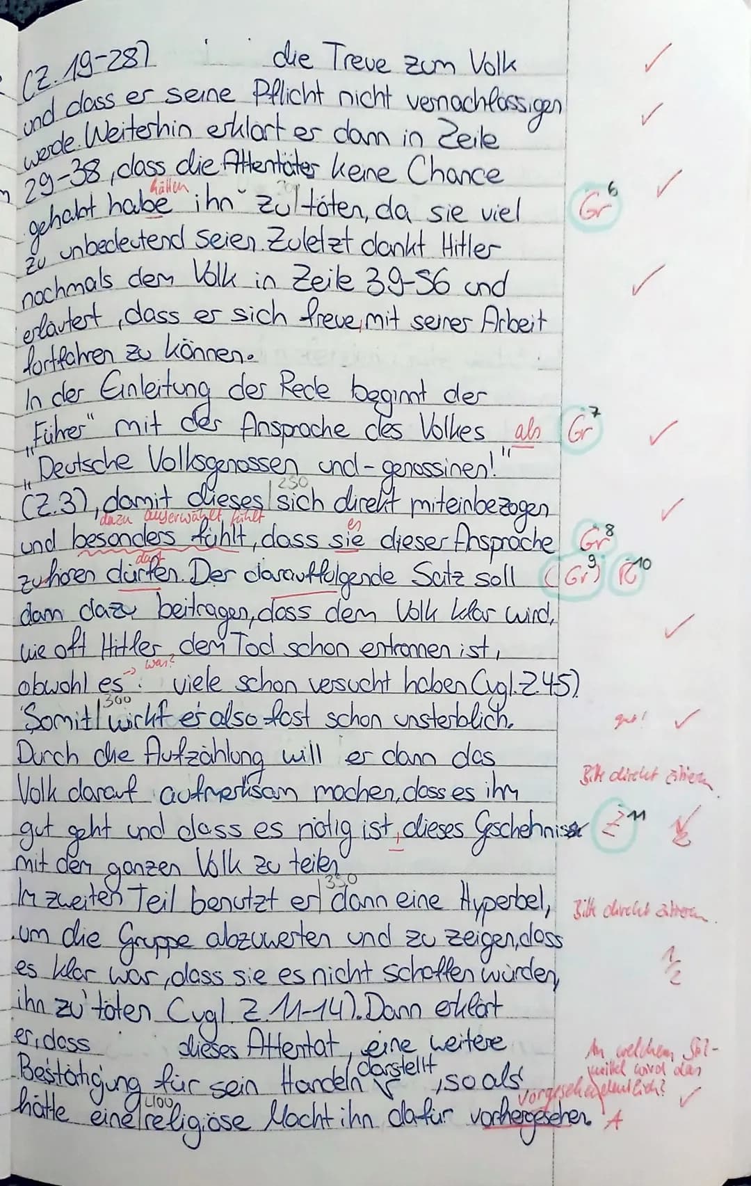 Cosima Ludwig
4. Klassenarbeit im Fach Deutsch am 07.06.2022
- Redeanalyse -
Name:
Aufgabenstellung:
Analysiere die vorliegende Rede Adolf H