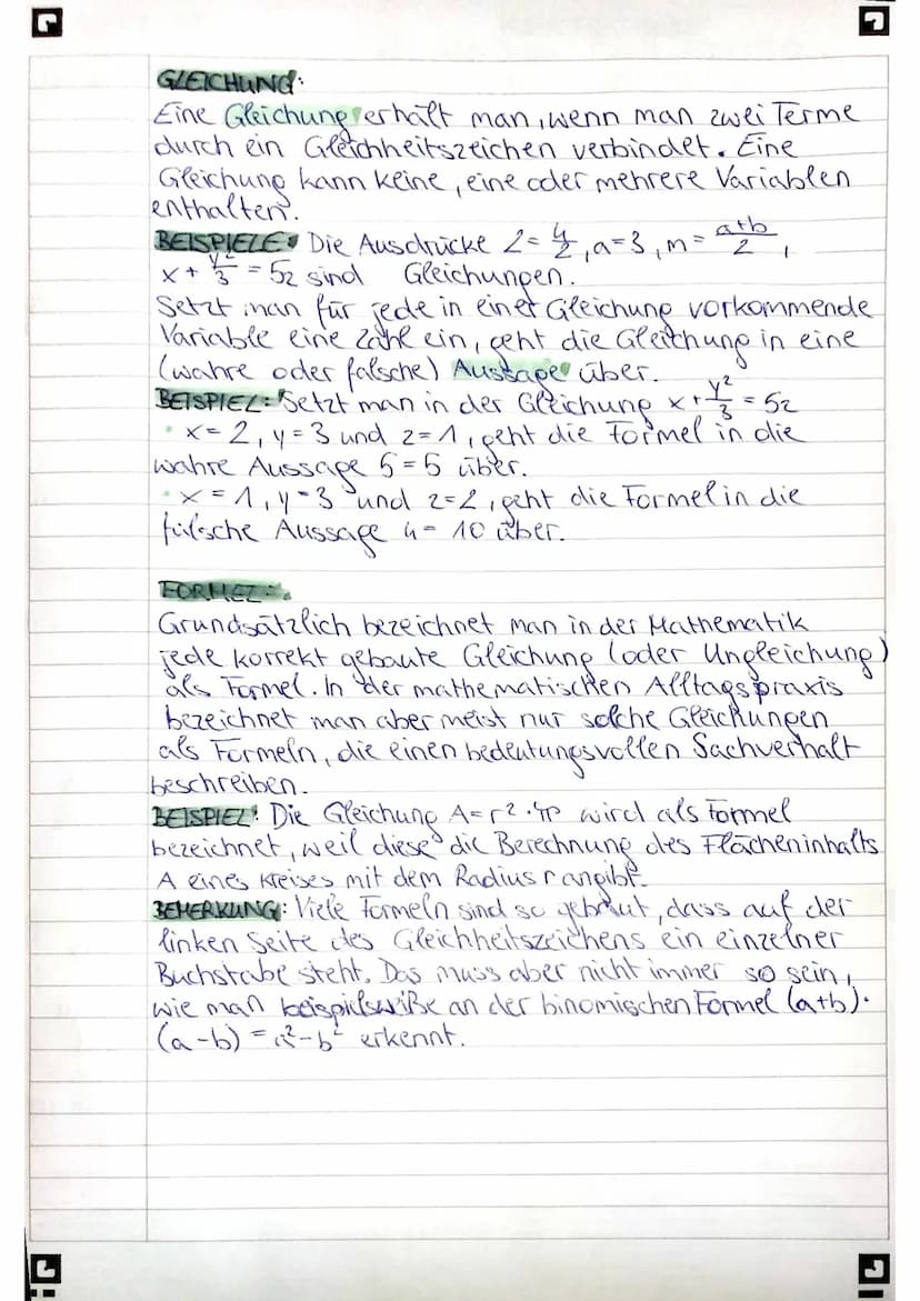 L
JA
TERME & FORMELN
3.S.34-36
AUFSTELLEN & INTERPRETIEREN VON TERMEN & FORMELN
VARIABLEN, TERME, GLEICHUNGEN & FORMELN,
VARIABLE
2
Eine Var