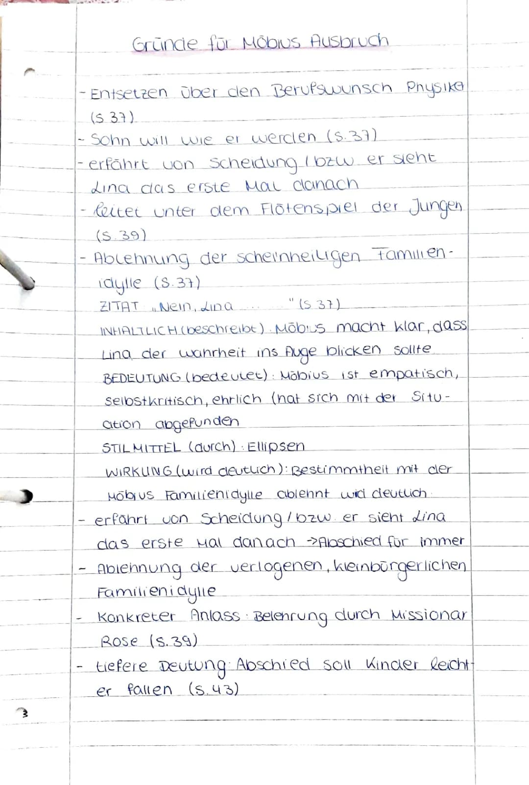 Die Physiker Zusammenfassung und wichtige Textstellen: Möbius und Co.