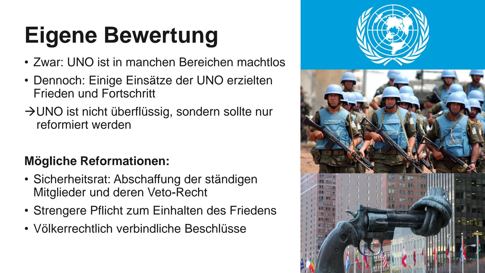 20
Sie ist doch unbonutz-
bar, warum reißt man
sie nicht ab 2
Denkmal-
Schutz!
UN UNO
- Überflüssig?
23.11.2022 Gliederung
1. Definition
2. 