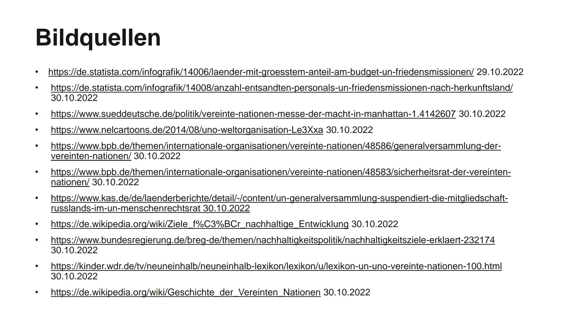 20
Sie ist doch unbonutz-
bar, warum reißt man
sie nicht ab 2
Denkmal-
Schutz!
UN UNO
- Überflüssig?
23.11.2022 Gliederung
1. Definition
2. 