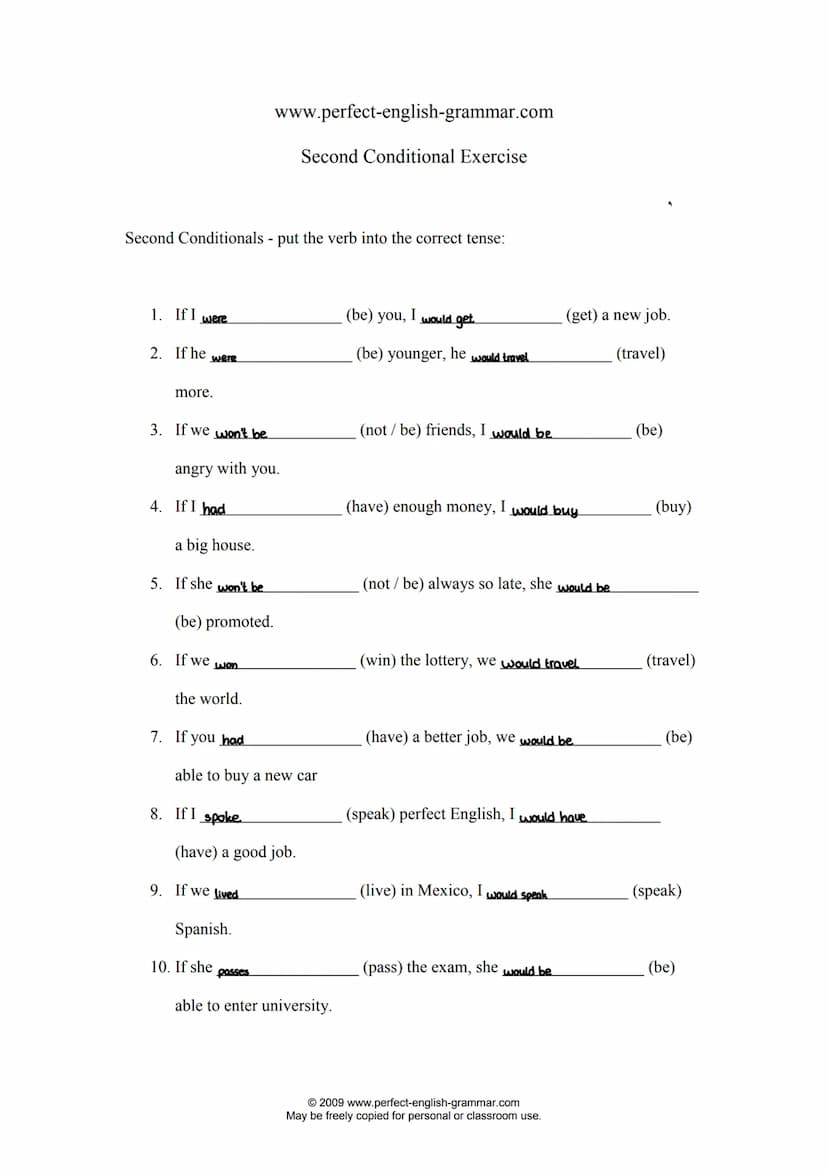 B1 IF-Clauses - Type 1
IF-CLAUSES - Type 1: Complete the sentences with the correct form of the verb given.
1. If we hurry
2. I won't go
3. 