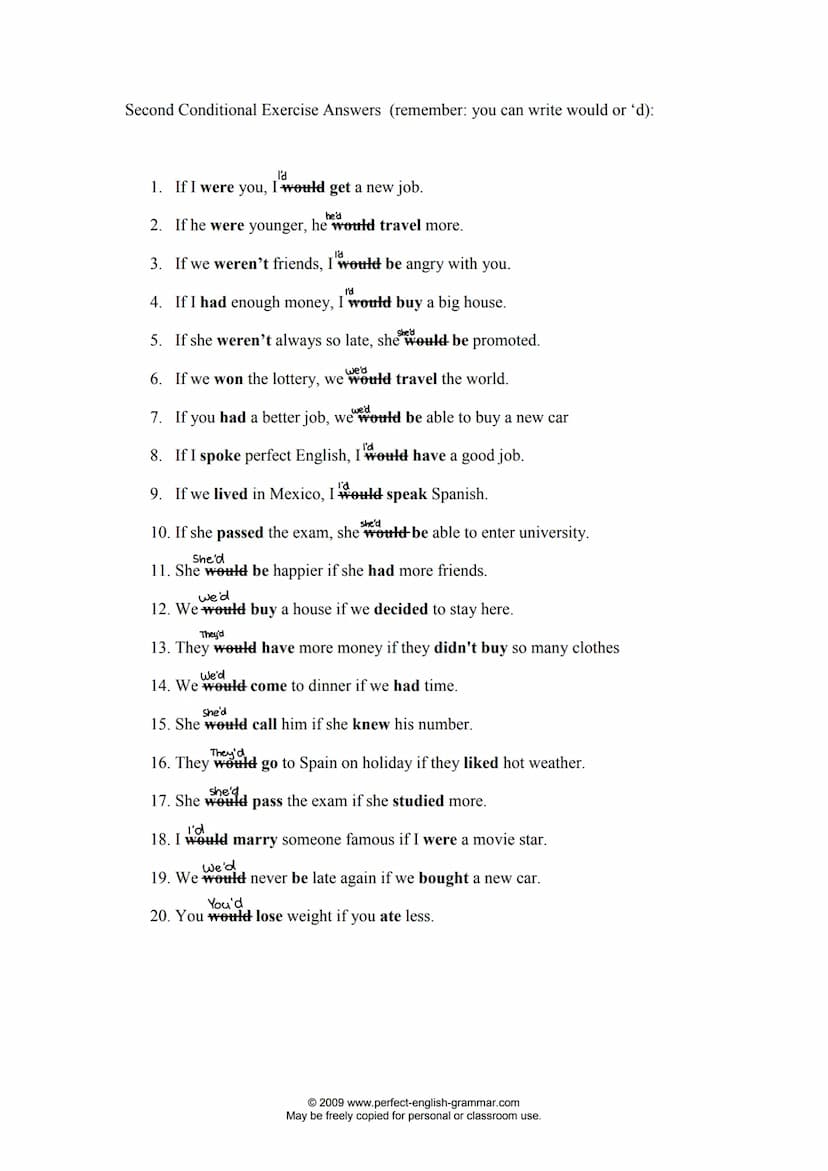 B1 IF-Clauses - Type 1
IF-CLAUSES - Type 1: Complete the sentences with the correct form of the verb given.
1. If we hurry
2. I won't go
3. 