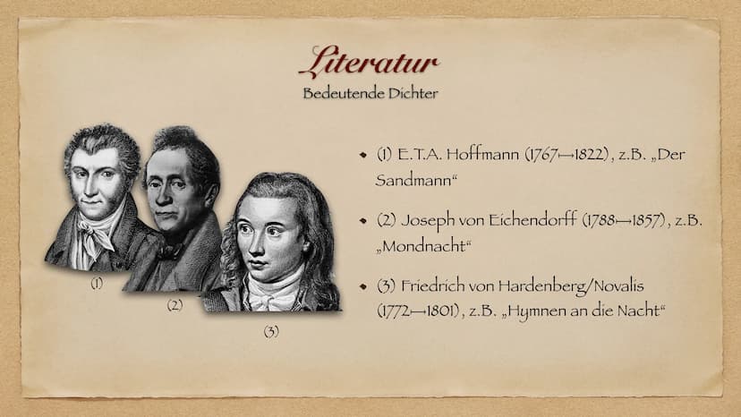 Epochenübersicht: Die Romantik
Die Epoche der großen Gefühle Die Romantik
Einführung
◆ Künstlerische, literarische, musikalische und intelle