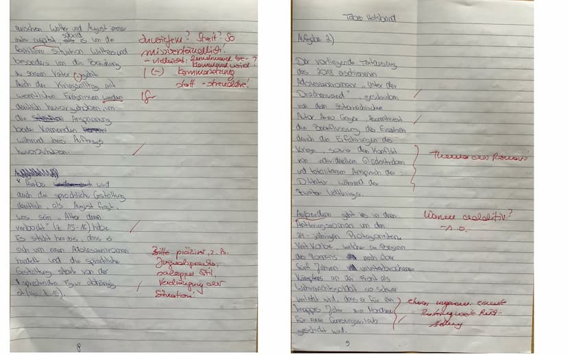 Deutsch LK Q1.2
Klausur Nr.2: ,,Unter der Drachenwand"
Aufgabentyp IB: Vergleichende Analyse von zwei literarischen Texten
Name: Tabea Halsb