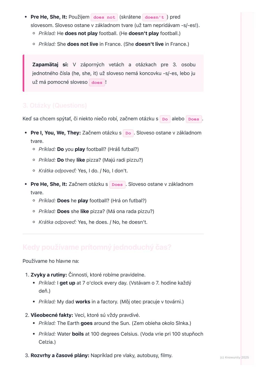 # Prítomný jednoduchý čas
(Present Simple)

1. Prehľad prítomného jednoduchého
času

Prítomný jednoduchý čas (po anglicky Present Simple) po