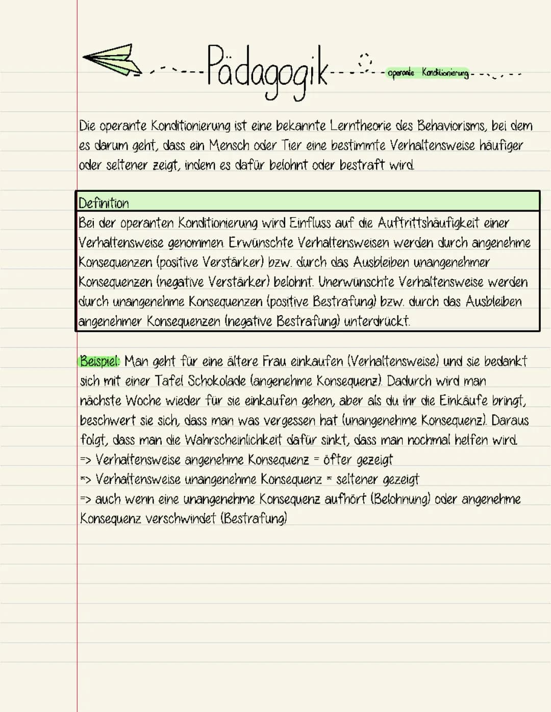 operante Konditionierung 
