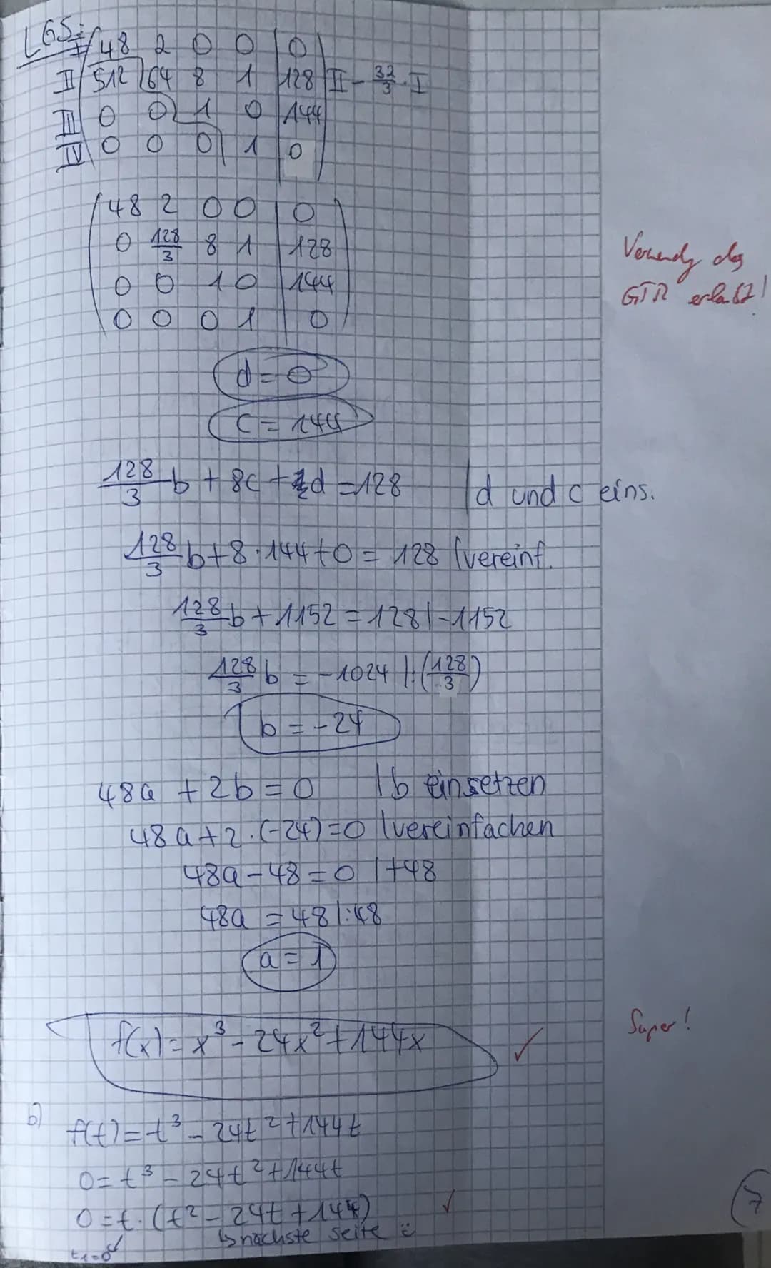 A.2
a) [1;3] => Wasser läuft zu
[3;9] => wasser lauff db
ur!
b)
Am Anfang fließt 800m ³ hinzu
und es wird immer weniger
aber tar bis zu 3 St