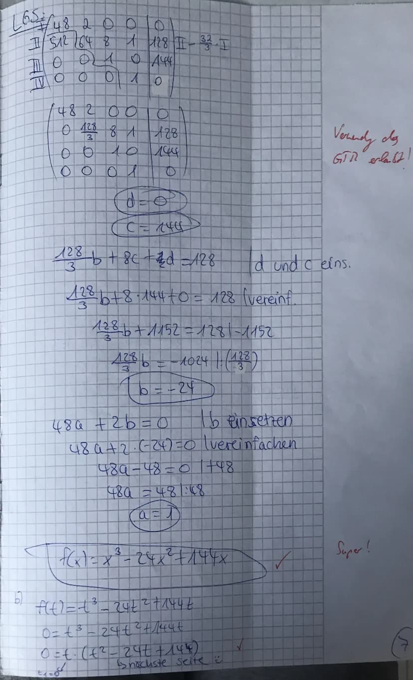 A.2
a) [1;3] => Wasser läuft zu
[3;9] => wasser lauff db
ur!
b)
Am Anfang fließt 800m ³ hinzu
und es wird immer weniger
aber tar bis zu 3 St