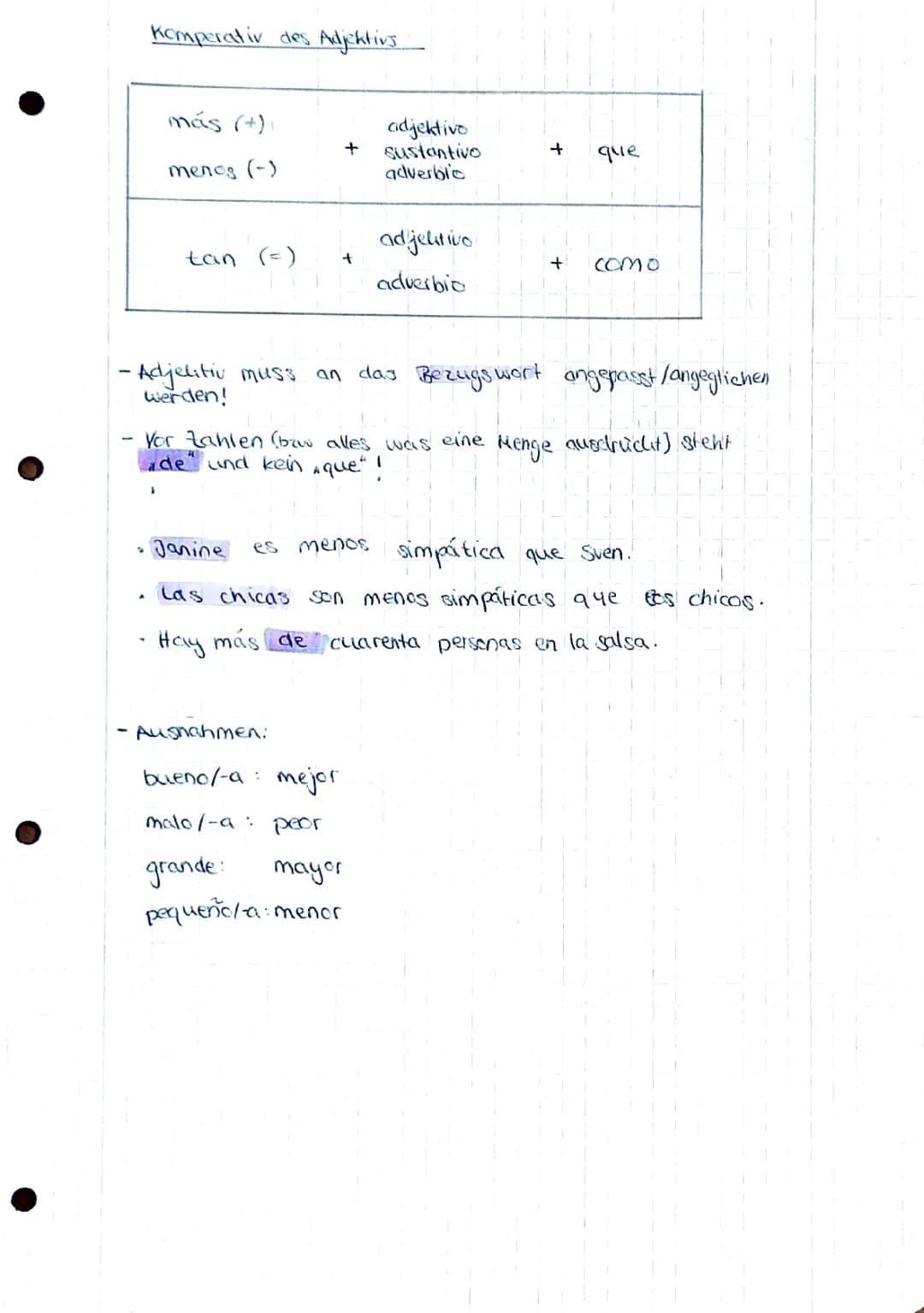 Steigerung der Adjektive