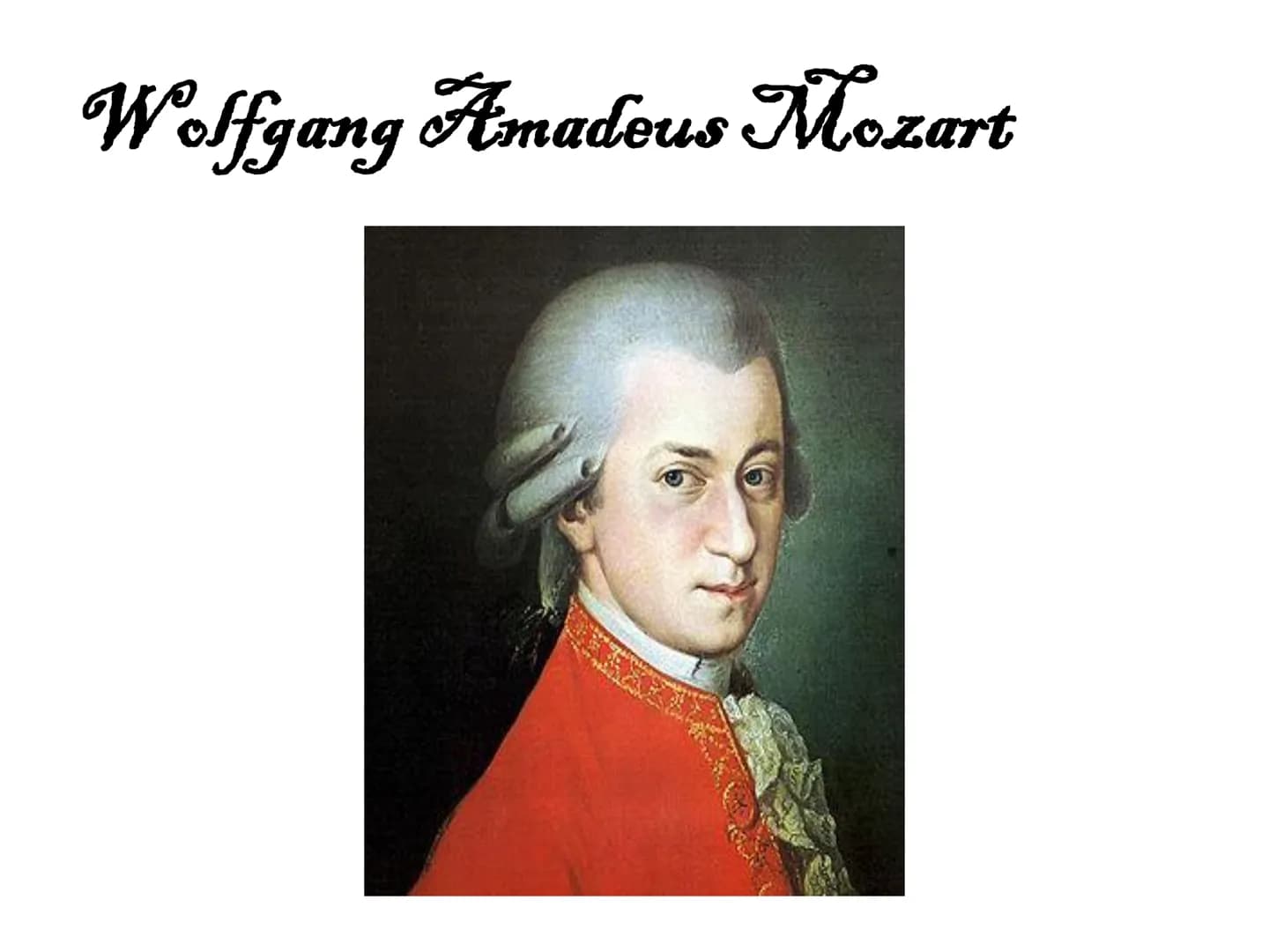 Wolfgang Amadeus Mozart Inhaltsangabe:
Das Leben
> Das Wunderkind Mozart
➤ Gedenken an Mozart
Die Musik
>Die Zauberflöte Warum ist die Musik