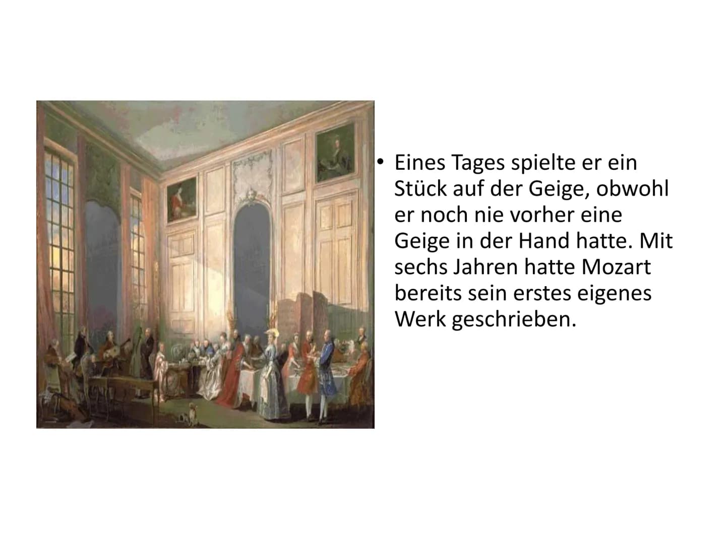 Wolfgang Amadeus Mozart Inhaltsangabe:
Das Leben
> Das Wunderkind Mozart
➤ Gedenken an Mozart
Die Musik
>Die Zauberflöte Warum ist die Musik
