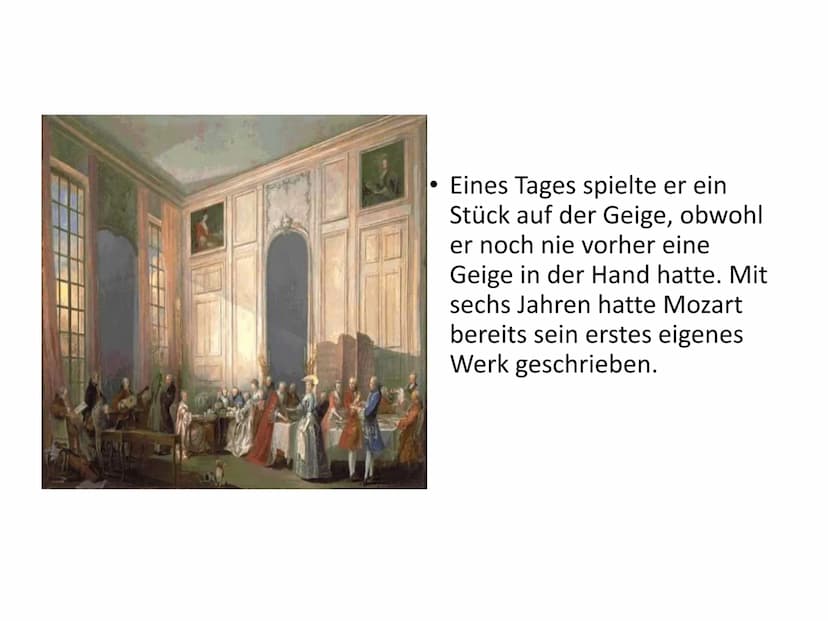 Wolfgang Amadeus Mozart Inhaltsangabe:
Das Leben
> Das Wunderkind Mozart
➤ Gedenken an Mozart
Die Musik
>Die Zauberflöte Warum ist die Musik