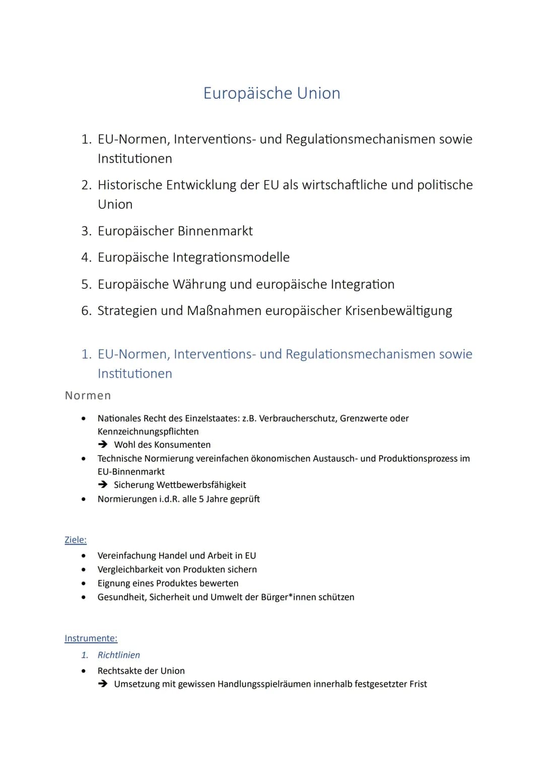 Abitur 2024: Europäische Union