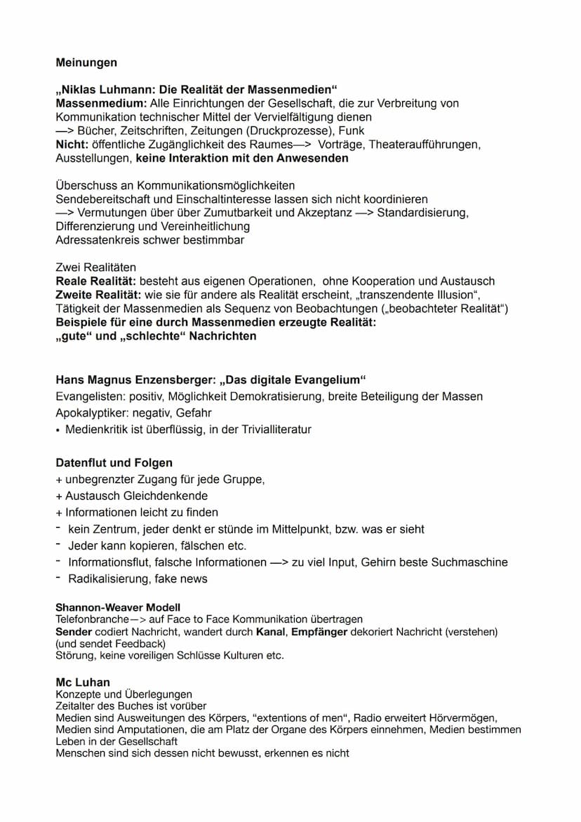 Medien
Definition: Mittel, die Botschaften, wie Informationen, Meinungen und Kulturgüter
zwischen Sender und Empfänger transportieren
Gesamt