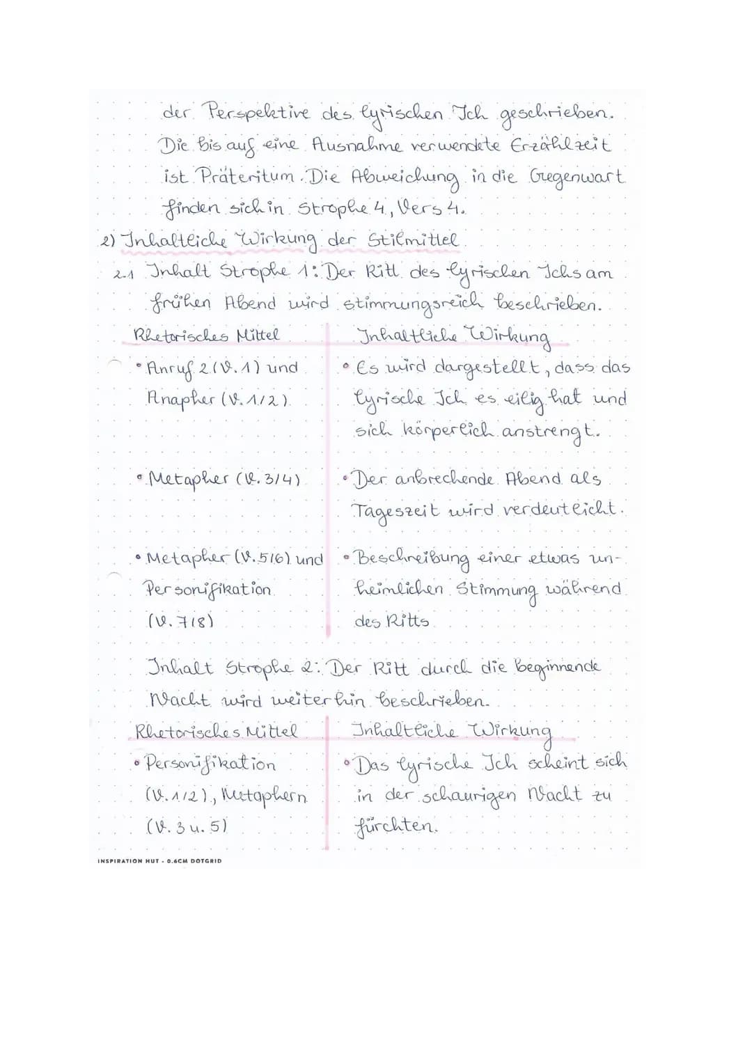 Willkommen und Abschied (1789)
Schritt 1: Vorarbeiten
1) Formaler Aufbau.
AB
1.1 Reimschema und Reimarten.
Das Reimschema jeder Strophe ist 
