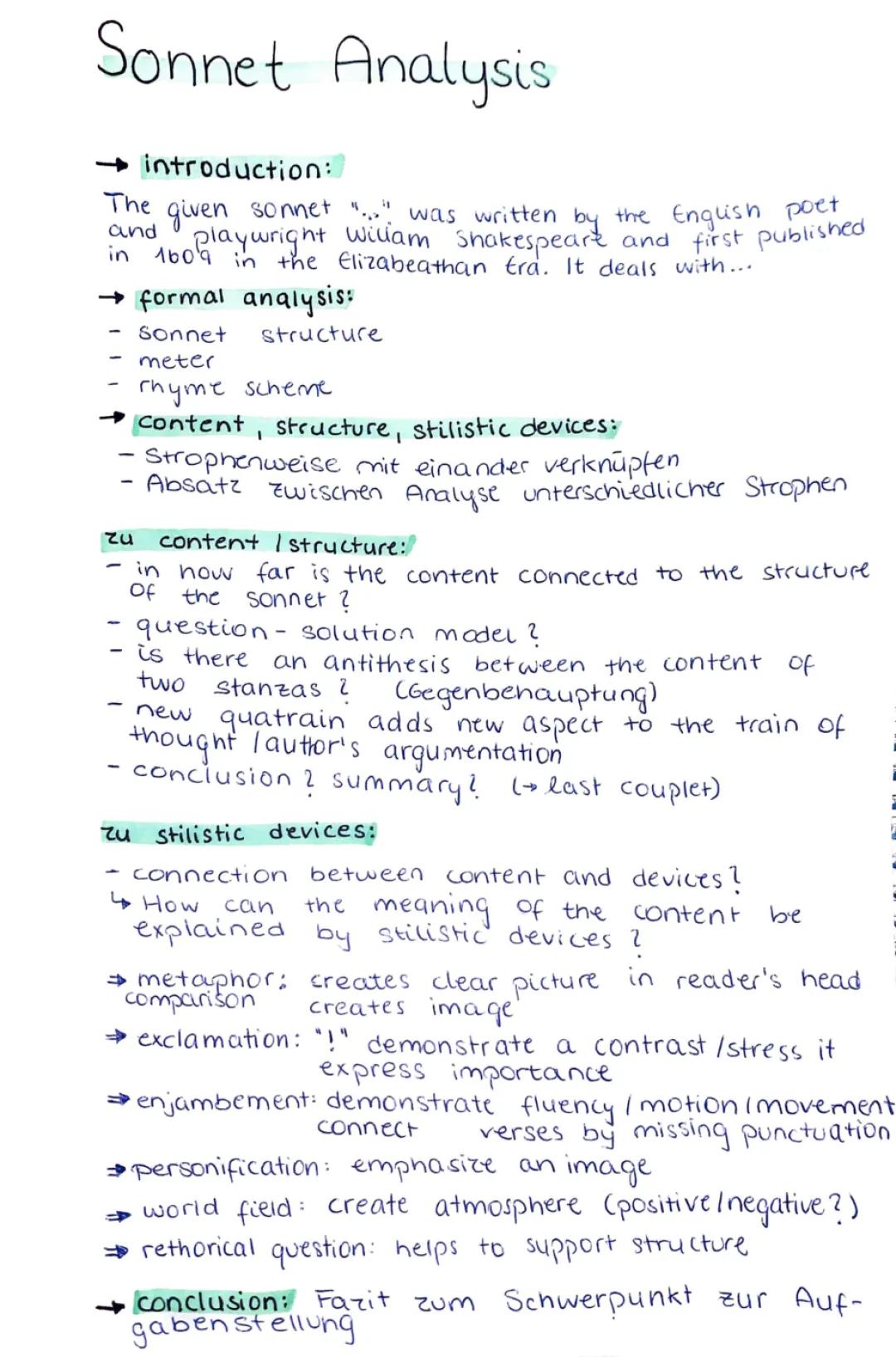 Shakespeare's Sonnets: Easy Sonnet Analysis Examples & Structure