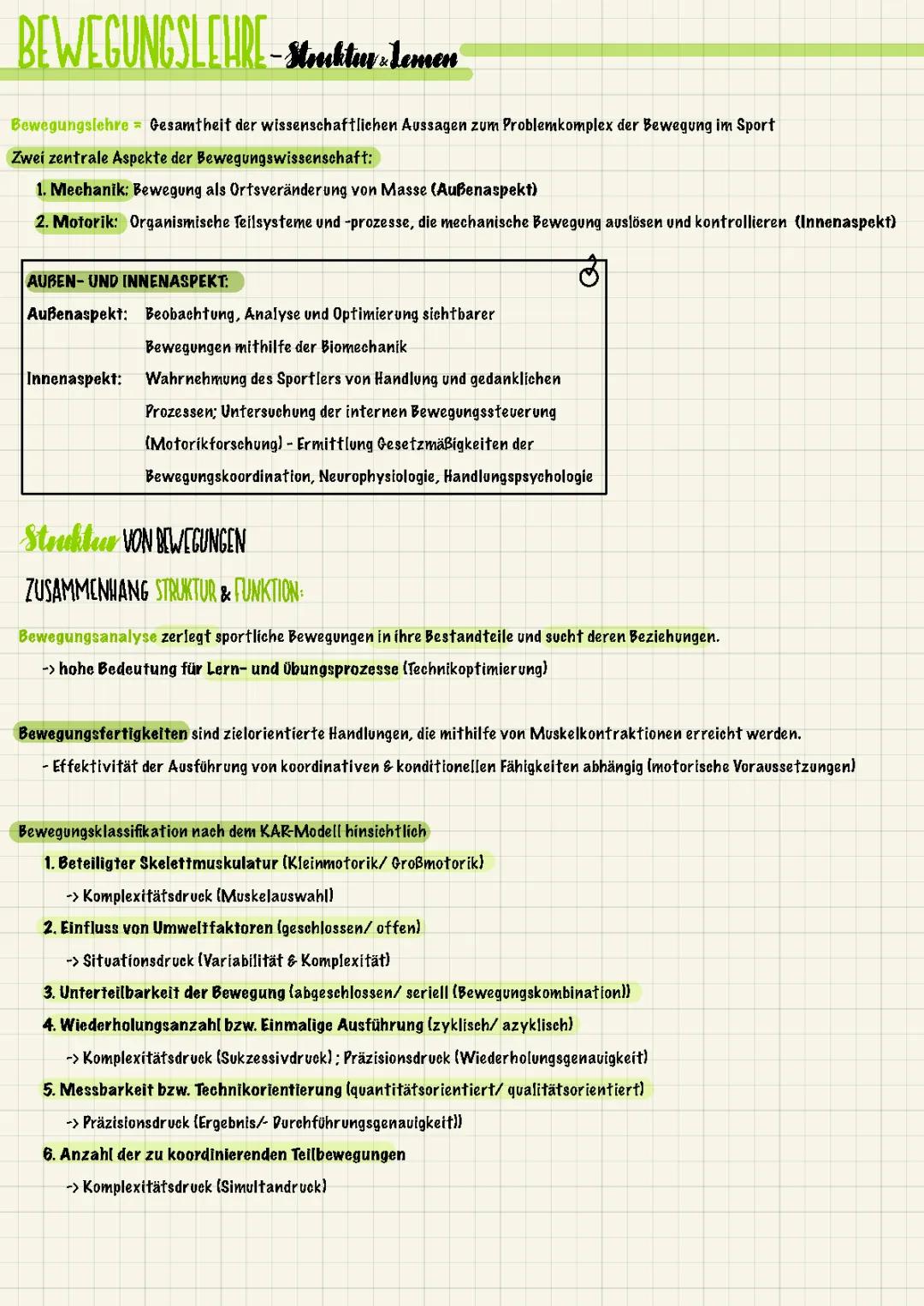 Abitur 2022 Bewegungslehre 