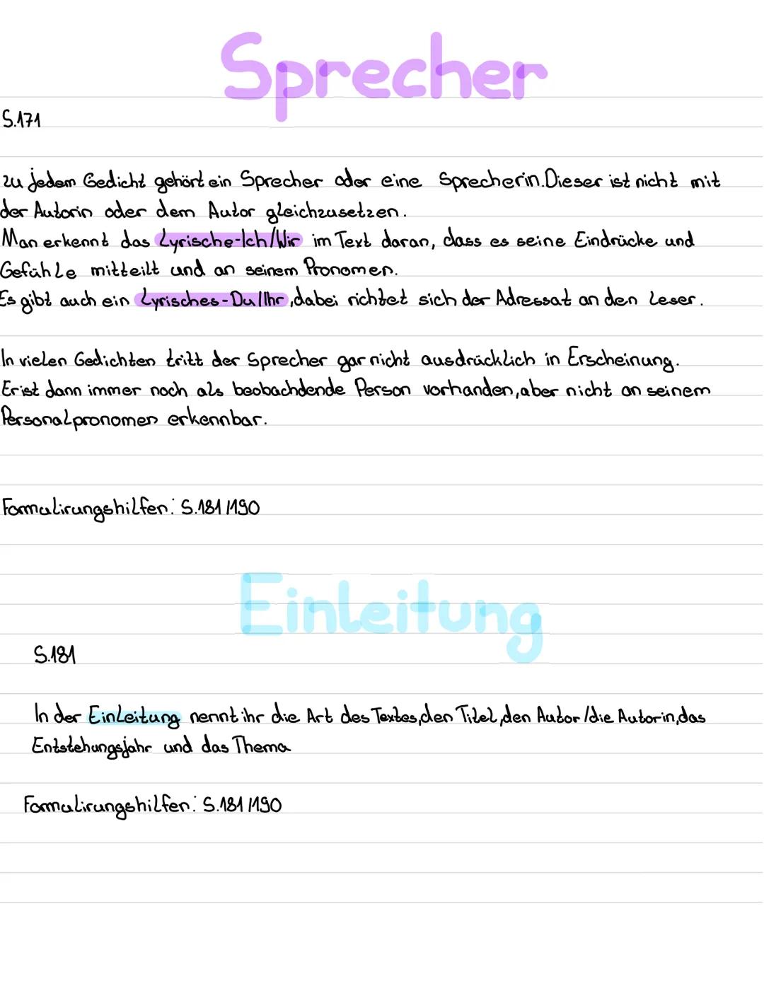 Sprecher
zu jedem Gedicht gehört ein Sprecher oder eine Sprecherin. Dieser ist nicht mit
der Autorin oder dem Autor gleichzusetzen.
Man erke