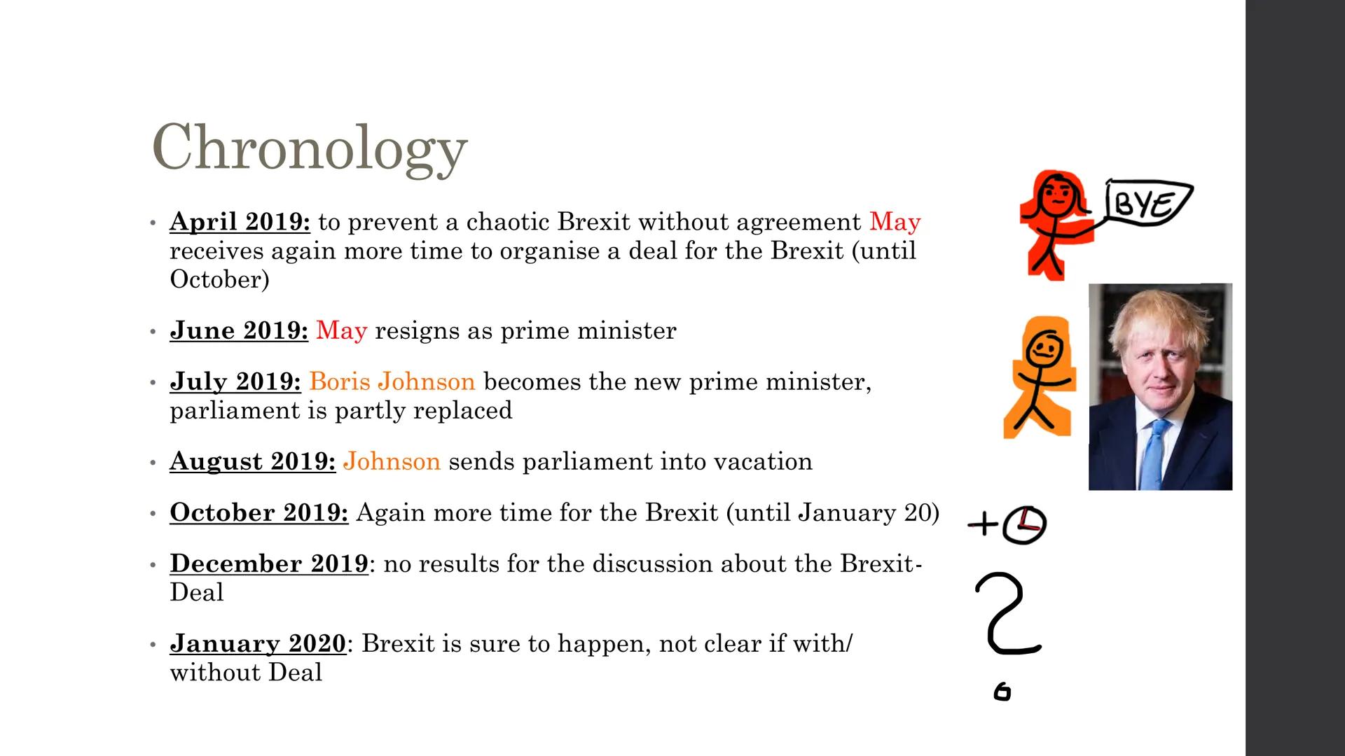 The Brexit-Handout
General information:
- Brexit="British Exit" idea of the UK leaving the EU
- A political project which is being prepared 