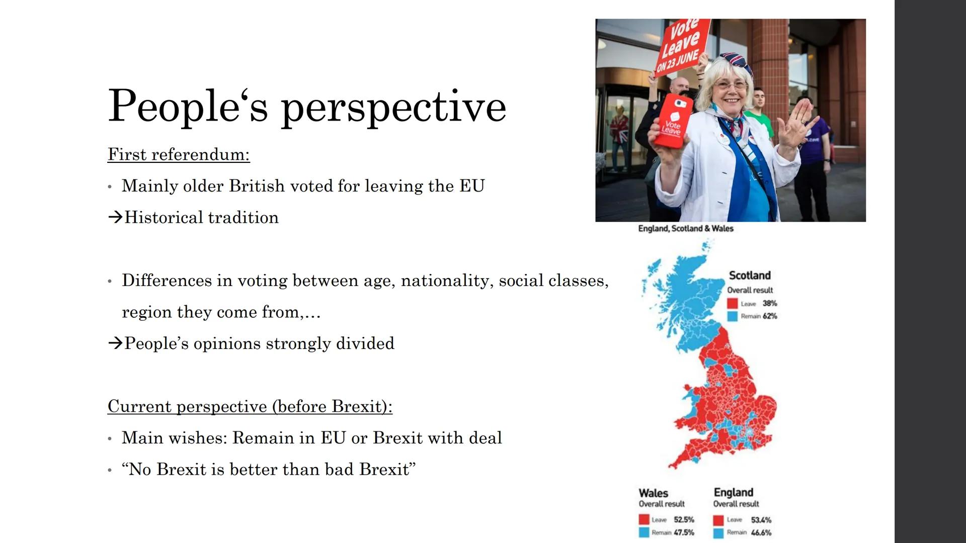 The Brexit-Handout
General information:
- Brexit="British Exit" idea of the UK leaving the EU
- A political project which is being prepared 