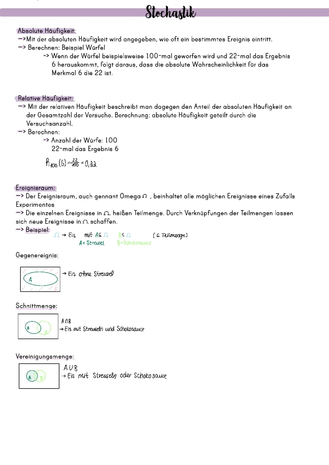 Stochastik Abitur Zusammenfassung & Aufgaben mit Lösungen PDF