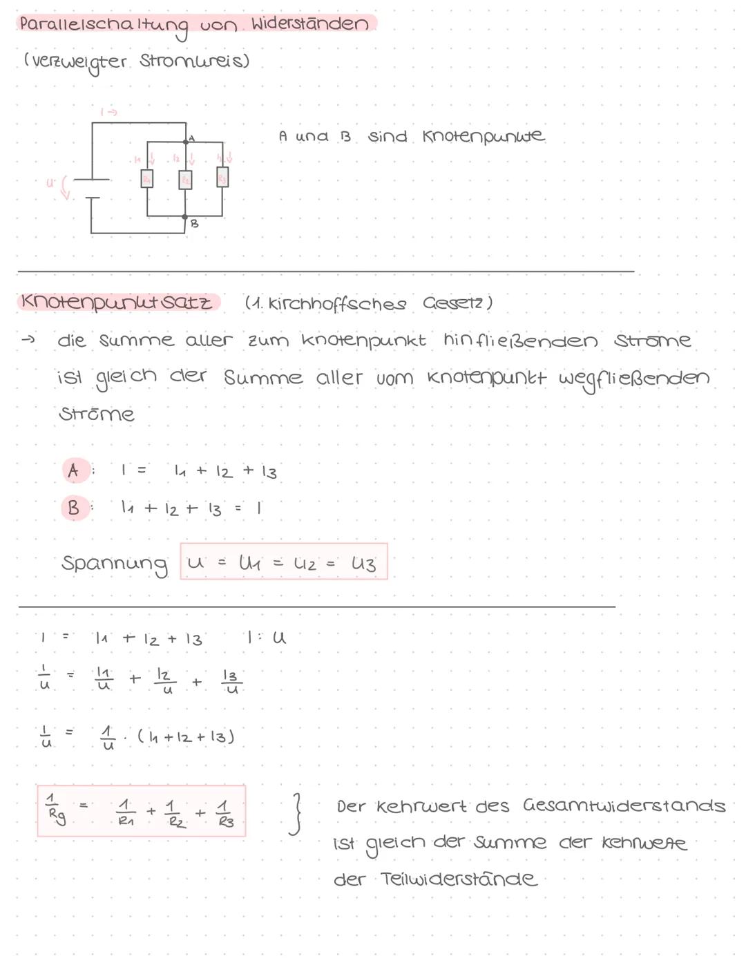 Berechnungsformein für die Parallelschaltung.
R₁
R₁
R
R₂
R3
R₂
R₂
D²
Alle Widerstande sind
gleich groß
Alle n Widerstande
Sind verschieden
g