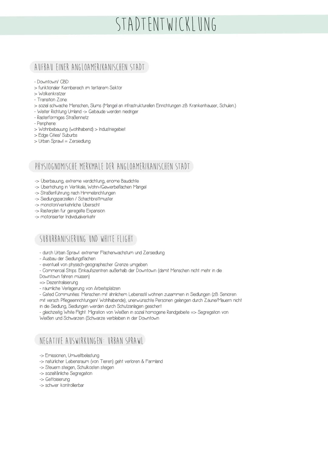 STADTBEGRIFF
STADTENTWICKLUNG
STADT
- abgegrenzte Siedlungen im Schnittpunkt größerer Verkehrswege
- eigene Verwaltung & Organisation
- gege